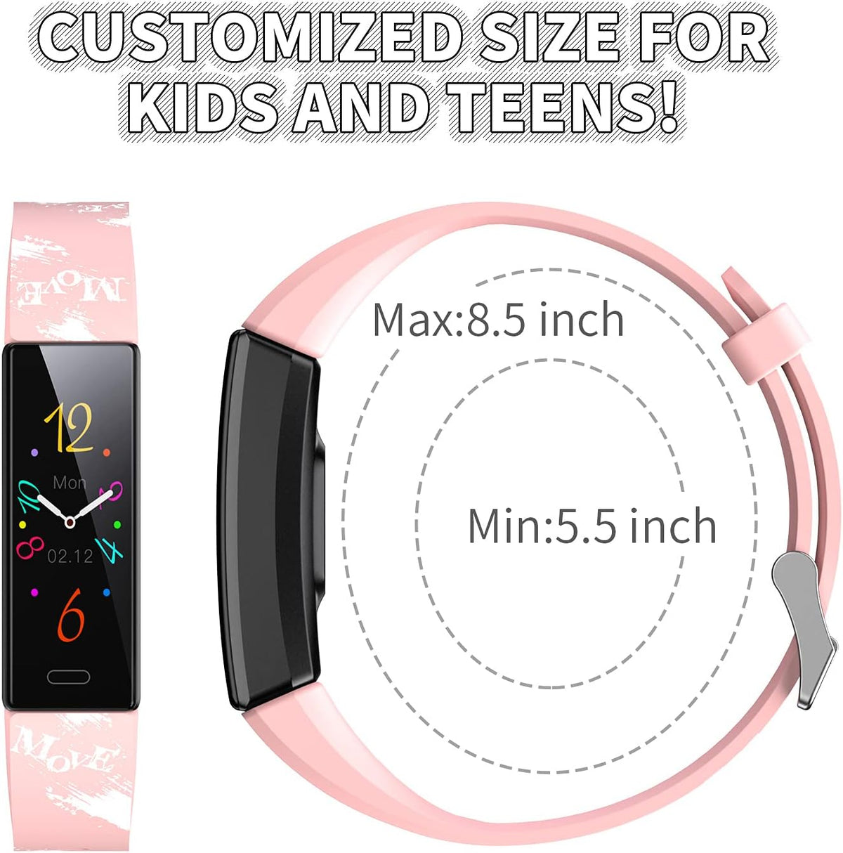 Kids Watch Fitness Tracker, Fitness Watches for Kids, Activity Tracker with Pedometers, Stopwatch, IP68 Waterproof, 11 Sport Modes Smart Watch for Kids Age 6-16 Years Old